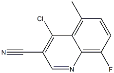 4-chloro-8-fluoro-5-methylquinoline-3-carbonitrile Struktur