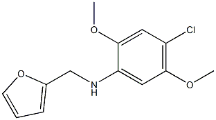 4-chloro-N-(furan-2-ylmethyl)-2,5-dimethoxyaniline Struktur