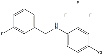 4-chloro-N-[(3-fluorophenyl)methyl]-2-(trifluoromethyl)aniline Struktur