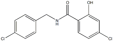 4-chloro-N-[(4-chlorophenyl)methyl]-2-hydroxybenzamide Struktur