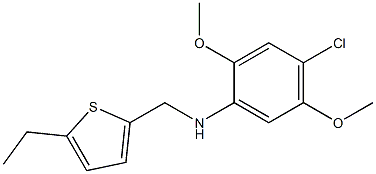 4-chloro-N-[(5-ethylthiophen-2-yl)methyl]-2,5-dimethoxyaniline Struktur