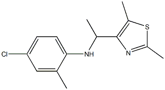 4-chloro-N-[1-(2,5-dimethyl-1,3-thiazol-4-yl)ethyl]-2-methylaniline Struktur