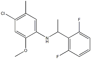 4-chloro-N-[1-(2,6-difluorophenyl)ethyl]-2-methoxy-5-methylaniline Struktur