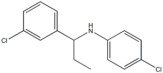 4-chloro-N-[1-(3-chlorophenyl)propyl]aniline Struktur