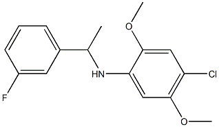 4-chloro-N-[1-(3-fluorophenyl)ethyl]-2,5-dimethoxyaniline Struktur