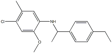 4-chloro-N-[1-(4-ethylphenyl)ethyl]-2-methoxy-5-methylaniline Struktur