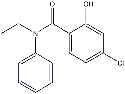 4-chloro-N-ethyl-2-hydroxy-N-phenylbenzamide Struktur