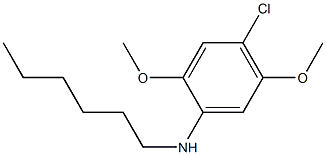 4-chloro-N-hexyl-2,5-dimethoxyaniline Struktur