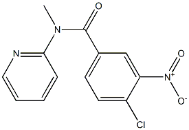 4-chloro-N-methyl-3-nitro-N-(pyridin-2-yl)benzamide Struktur