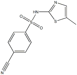 4-cyano-N-(5-methyl-1,3-thiazol-2-yl)benzenesulfonamide Struktur