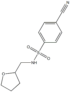 4-cyano-N-(tetrahydrofuran-2-ylmethyl)benzenesulfonamide Struktur