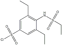 4-ethanesulfonamido-3,5-diethylbenzene-1-sulfonyl chloride Struktur