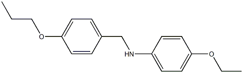 4-ethoxy-N-[(4-propoxyphenyl)methyl]aniline Struktur