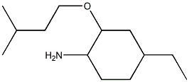 4-ethyl-2-(3-methylbutoxy)cyclohexan-1-amine Struktur