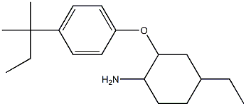 4-ethyl-2-[4-(2-methylbutan-2-yl)phenoxy]cyclohexan-1-amine Struktur