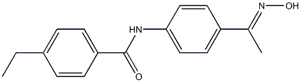 4-ethyl-N-{4-[1-(hydroxyimino)ethyl]phenyl}benzamide Struktur