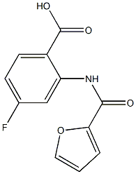 4-fluoro-2-(2-furoylamino)benzoic acid Struktur