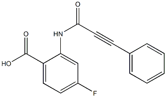 4-fluoro-2-(3-phenylprop-2-ynamido)benzoic acid Struktur