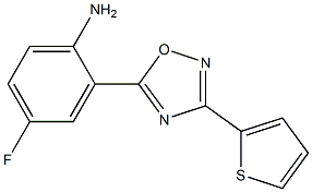 4-fluoro-2-[3-(thiophen-2-yl)-1,2,4-oxadiazol-5-yl]aniline Struktur