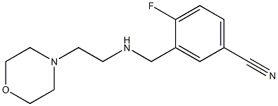 4-fluoro-3-({[2-(morpholin-4-yl)ethyl]amino}methyl)benzonitrile Struktur