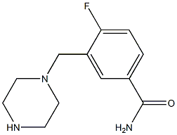 4-fluoro-3-(piperazin-1-ylmethyl)benzamide Struktur