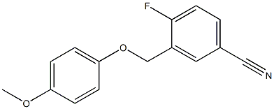 4-fluoro-3-[(4-methoxyphenoxy)methyl]benzonitrile Struktur