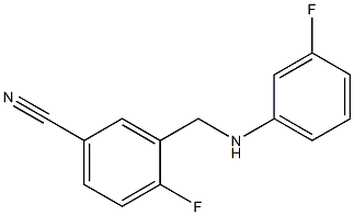 4-fluoro-3-{[(3-fluorophenyl)amino]methyl}benzonitrile Struktur