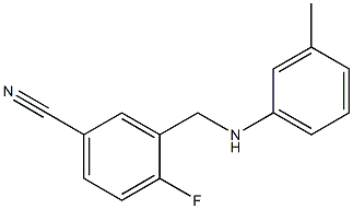 4-fluoro-3-{[(3-methylphenyl)amino]methyl}benzonitrile Struktur