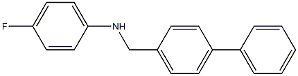 4-fluoro-N-[(4-phenylphenyl)methyl]aniline Struktur