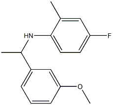 4-fluoro-N-[1-(3-methoxyphenyl)ethyl]-2-methylaniline Struktur