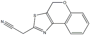 4H-chromeno[4,3-d][1,3]thiazol-2-ylacetonitrile Struktur