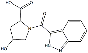 4-hydroxy-1-(2H-indazol-3-ylcarbonyl)pyrrolidine-2-carboxylic acid Struktur