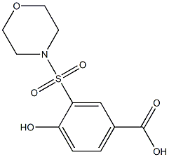 4-hydroxy-3-(morpholin-4-ylsulfonyl)benzoic acid Struktur