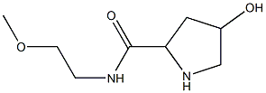 4-hydroxy-N-(2-methoxyethyl)pyrrolidine-2-carboxamide Struktur