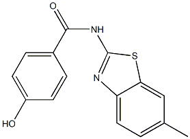 4-hydroxy-N-(6-methyl-1,3-benzothiazol-2-yl)benzamide Struktur