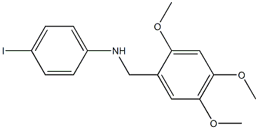 4-iodo-N-[(2,4,5-trimethoxyphenyl)methyl]aniline Struktur