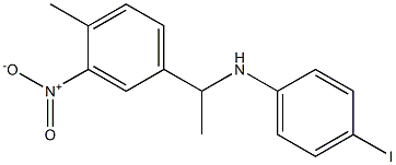 4-iodo-N-[1-(4-methyl-3-nitrophenyl)ethyl]aniline Struktur