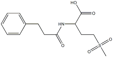 4-methanesulfonyl-2-(3-phenylpropanamido)butanoic acid Struktur