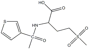 4-methanesulfonyl-2-[1-(thiophen-3-yl)acetamido]butanoic acid Struktur