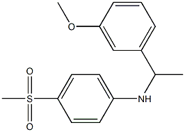 4-methanesulfonyl-N-[1-(3-methoxyphenyl)ethyl]aniline Struktur