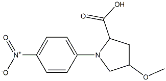 4-methoxy-1-(4-nitrophenyl)pyrrolidine-2-carboxylic acid Struktur