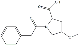 4-methoxy-1-(phenylacetyl)pyrrolidine-2-carboxylic acid Struktur