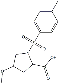 4-methoxy-1-[(4-methylphenyl)sulfonyl]pyrrolidine-2-carboxylic acid Struktur