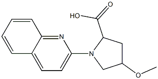 4-methoxy-1-quinolin-2-ylpyrrolidine-2-carboxylic acid Struktur