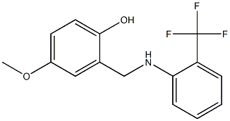 4-methoxy-2-({[2-(trifluoromethyl)phenyl]amino}methyl)phenol Struktur