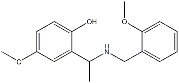 4-methoxy-2-(1-{[(2-methoxyphenyl)methyl]amino}ethyl)phenol Struktur