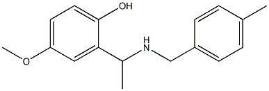 4-methoxy-2-(1-{[(4-methylphenyl)methyl]amino}ethyl)phenol Struktur