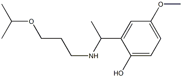 4-methoxy-2-(1-{[3-(propan-2-yloxy)propyl]amino}ethyl)phenol Struktur