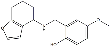 4-methoxy-2-[(4,5,6,7-tetrahydro-1-benzofuran-4-ylamino)methyl]phenol Struktur