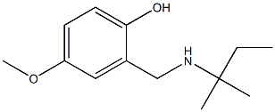 4-methoxy-2-{[(2-methylbutan-2-yl)amino]methyl}phenol Struktur